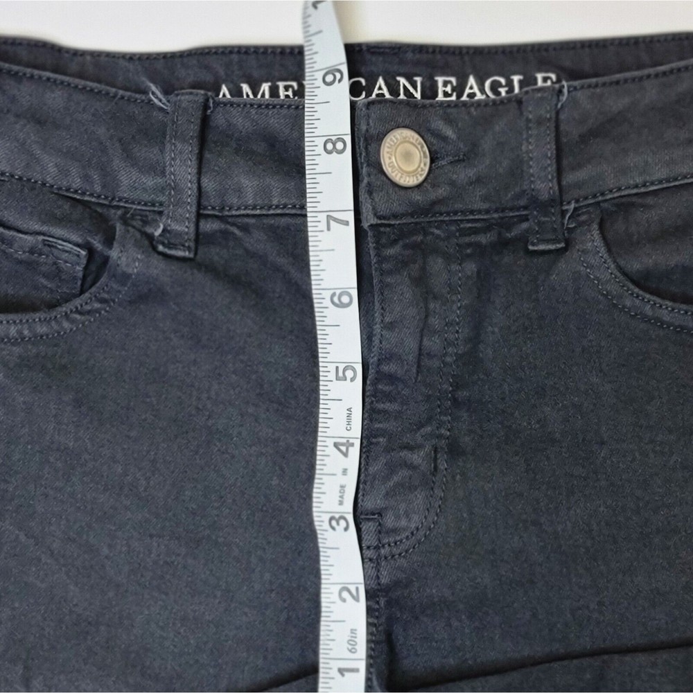 American Eagle Womens Super Stretch Black Shorts Size 8 - Picture 6 of 7
